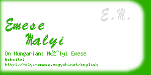 emese malyi business card